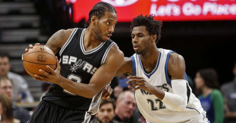 Lenardam 34 "Spurs" uzvarā pār "Timberwolves", Bertānam trīs minūtes