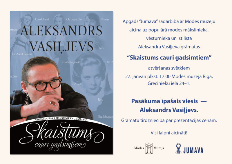 Apgādā “Jumava” klajā nācis jauns Aleksandra Vasiļjeva izdevums par modi  “Skaistums cauri gadsimtiem”