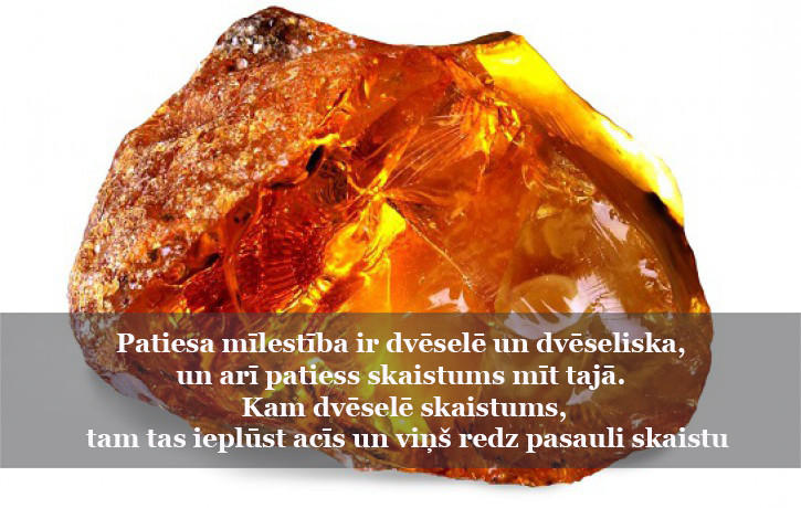 3.maija dienas veiksmes akmens- DZINTARS