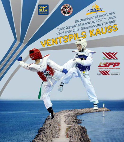 Starptautiskajā taekvondo turnīrā sadalīti Ventspils kausi