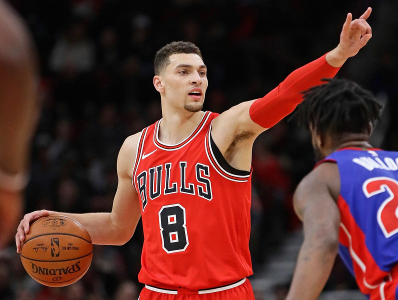 "Bulls" Lavīna debijā uzveic "Pistons", "Lakers" ceturtā uzvara pēc kārtas
