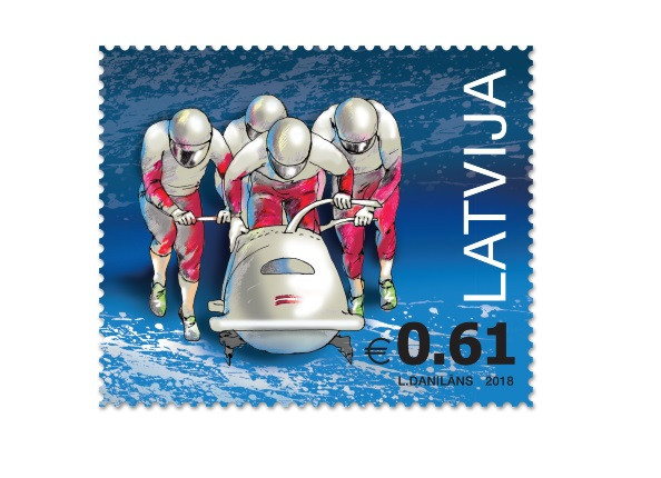 Latvijas Pasts velta pastmarku bobslejam