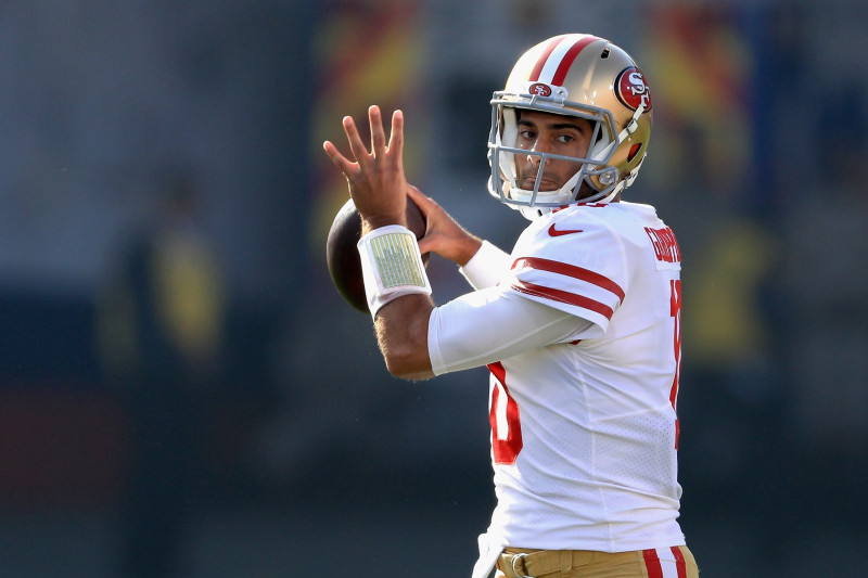 "49ers" septiņas pilnas spēles aizvadījušajam Garopolo piešķir NFL visu laiku lielāko līgumu