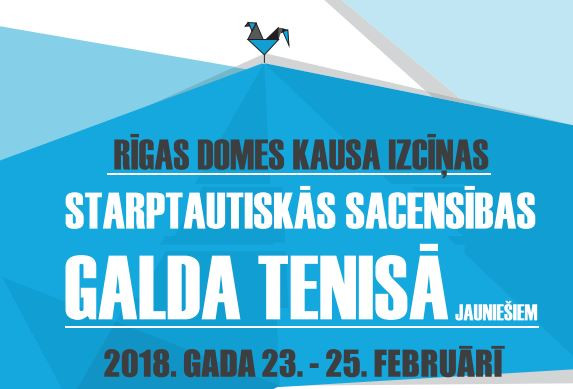 Notiks Rīgas domes kausa izcīņas starptautiskās sacensības galda tenisā