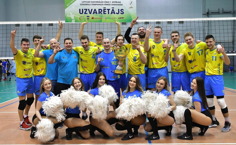 "Ventspils" volejbolisti nosargā Nacionālās līgas čempionu titulu