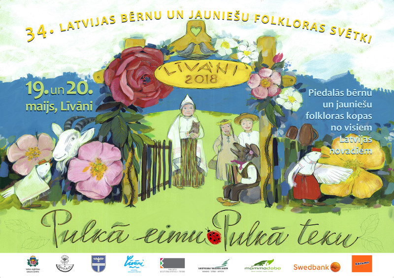 19. un 20. maijā Līvānos notiks 34. Latvijas bērnu un jauniešu folkloras svētki