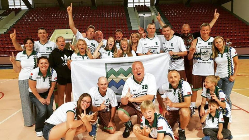 Komanda "Garkalnes novads" kļūst par Eiropas veterānu čempioniem basketbolā