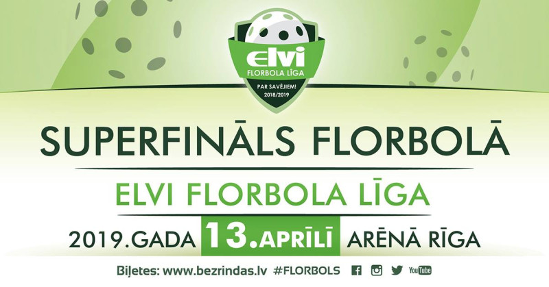 ELVI florbola līgas Superfināls pārcelts uz 13. aprīli