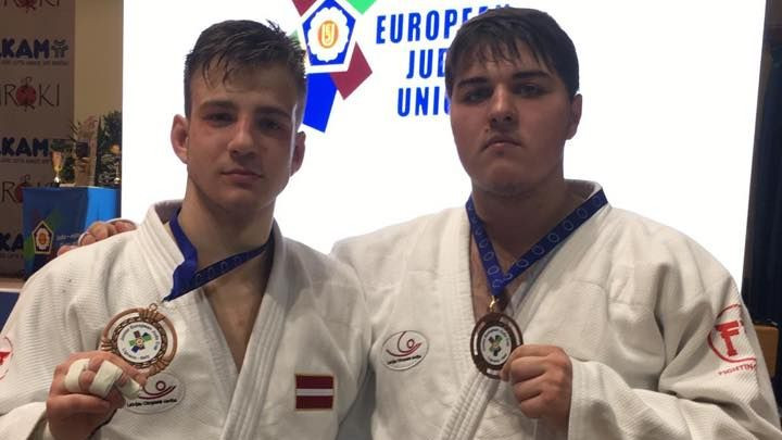 Džudistiem Gerkenam un Jarockim trešās vietas Eiropas junioru kausa posmā