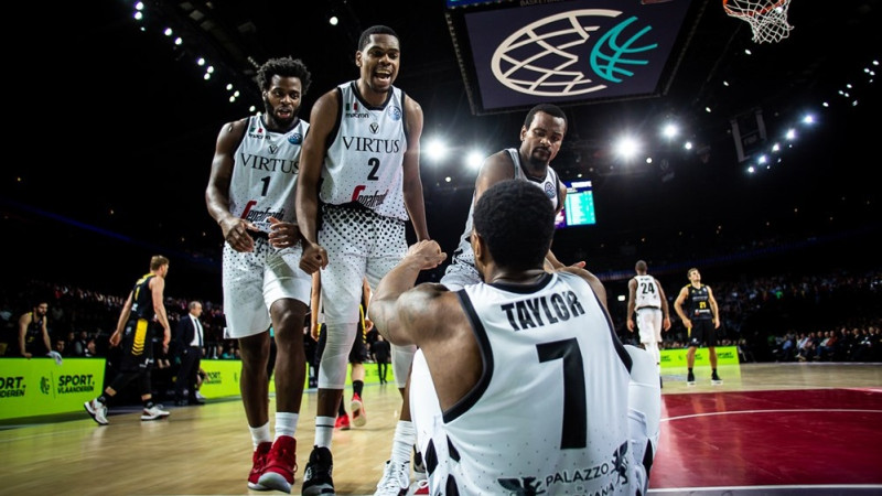Boloņas "Virtus" vairāk nekā 16 tūkstoš skatītāju priekšā triumfē FIBA Čempionu līgā