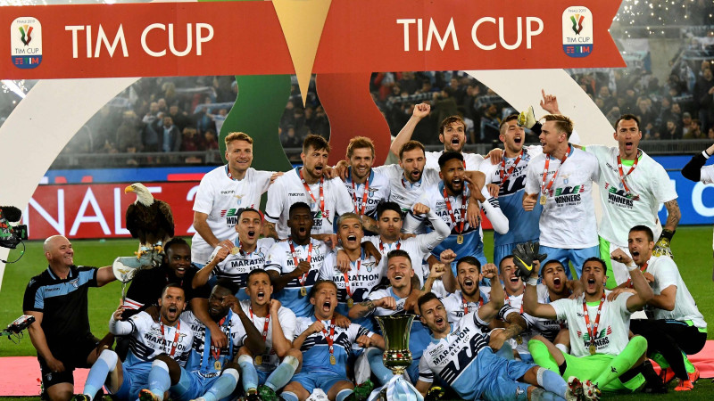 "Lazio" pēdējās desmit minūtēs iesit divreiz un triumfē Itālijas kausā