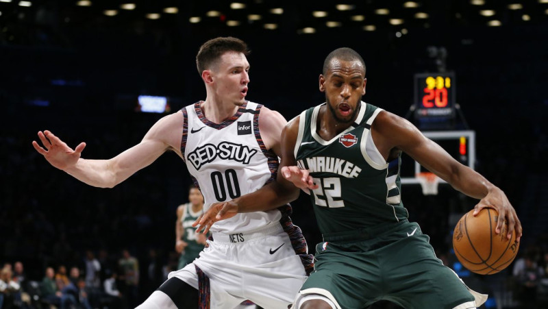 Kurucam divi trīspunktnieki, "Nets" nespēj apturēt līgas līderi "Bucks"