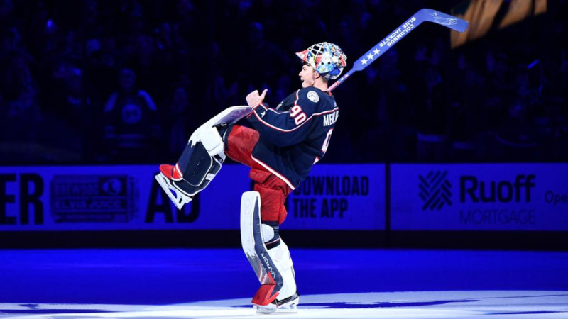 Merzļikins - NHL līderis sausajos mačos