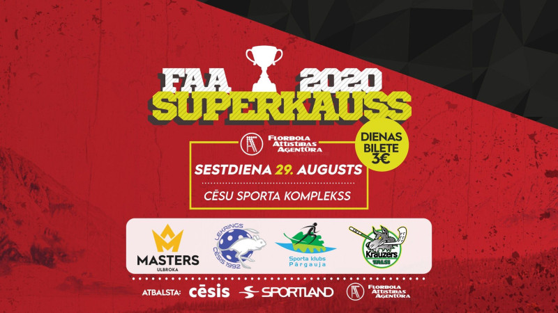 Cēsīs norisināsies "FAA Superkauss" florbolā