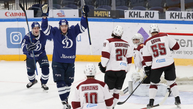 Jaškinam hat trick, Rīgas "Dinamo" sagrāve Maskavā