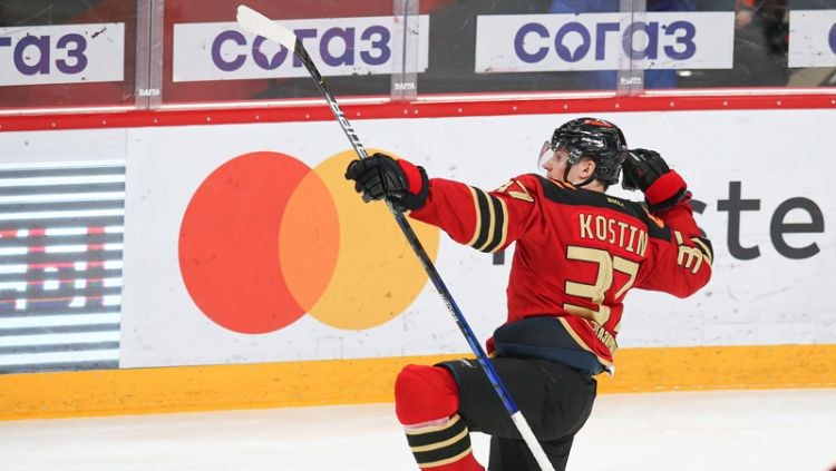Pret Rīgas "Dinamo" 2+1 guvušais Kostins tiek atzīts par KHL nedēļas labāko uzbrucēju