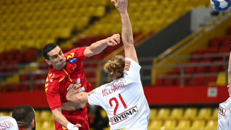 Ziemeļmaķedonijas handbolisti pārsteidzoši pieveic pasaules čempioni Dāniju