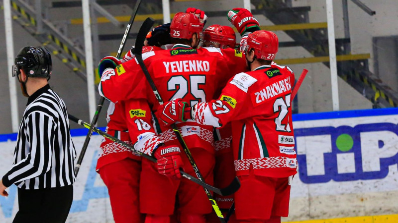 Baltkrievijas hokejisti pārbaudes spēlē sagrauj Austriju