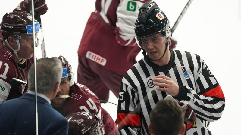 Latvijas - Norvēģijas spēles tiesnešiem pasaules čempionāts beidzies