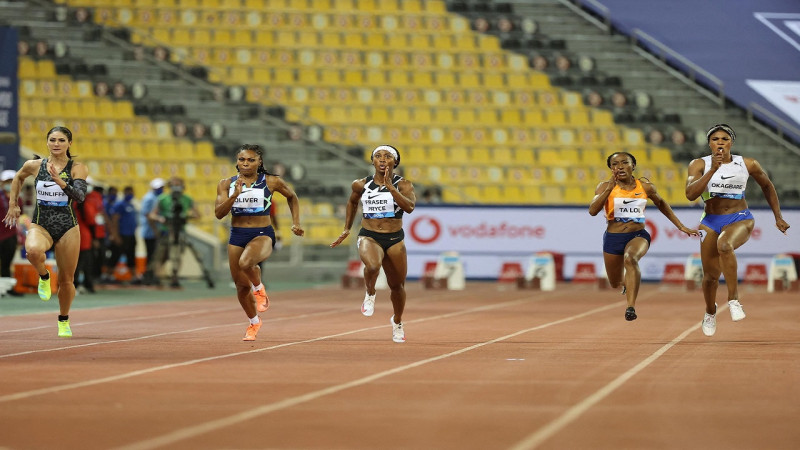 Trīs zem 2 minūtēm 800m un divas zem 11 sekundēm 100m sievietēm Dohā