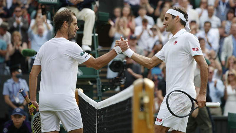 Federers pēc taibreika seta viegli tiek galā ar Gaskē