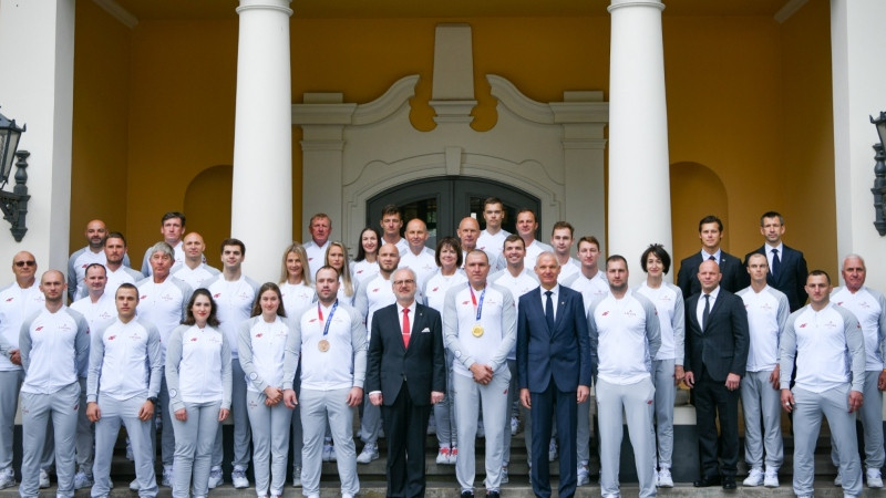 Prezidents Levits olimpiskajiem laureātiem: "Šīs medaļas ir visai Latvijai"