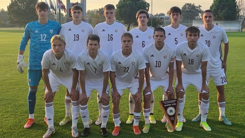Latvijas U19 izlase cikla noslēgumā gūst sauso uzvaru pret Sanmarīno