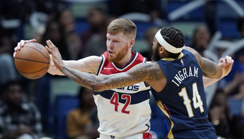 Bertāns atgriežas ar vāju precizitāti, "Wizards" zaudē pastarītei "Pelicans"