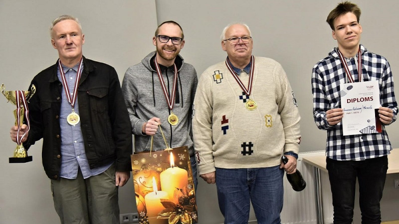 Noskaidroti uzvarētāji Latvijas komandu čempionātā 64 lauciņu dambretē