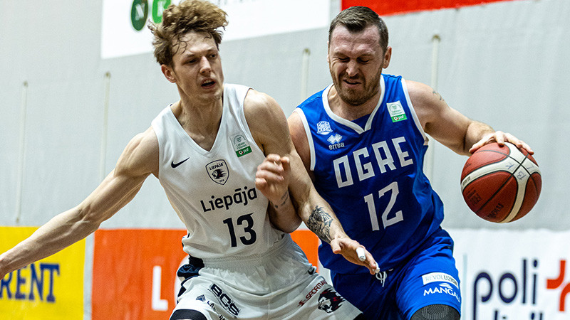 "Liepāja" pēdējā ceturtdaļā salauž ogrēniešu pretestību un gūst trešo uzvaru