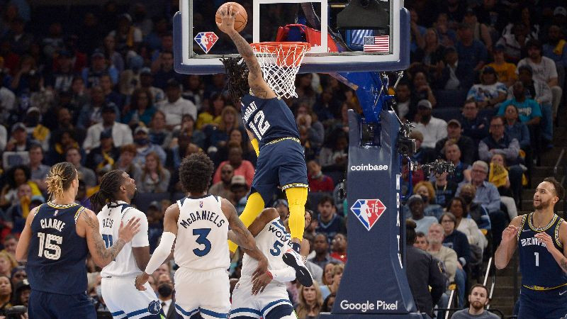 Video: Morants efektīgi danko pāri ''Timberwolves'' spēlētājam Bīzlijam
