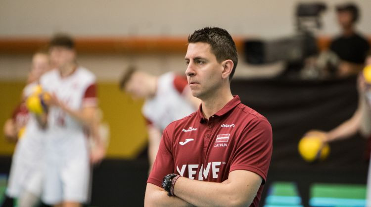 Latvijas volejbolisti Igaunijā meklēs pirmo uzvaru Zelta līgā