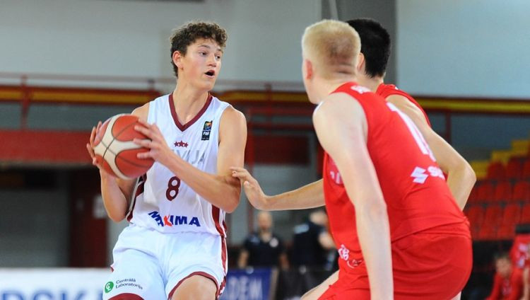 Latvijas U16 puiši A divīzijas ievadā zaudē ar 33 punktu starpību