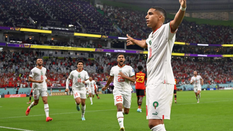 Marokāņi bezkompromisu futbolā sakauj novecojošo Beļģijas valstsvienību