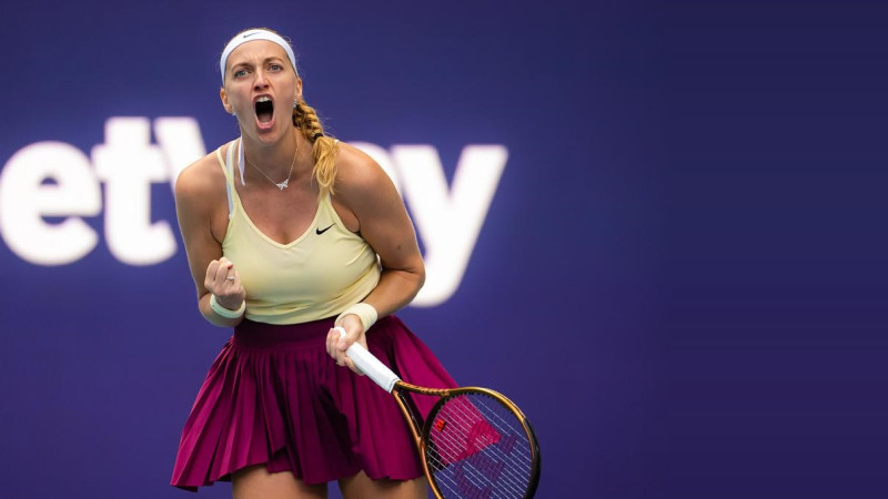 Kvitovai jubilejas "WTA 1000" pārsteidzoši noslēdzas jau pirmajā cīņā