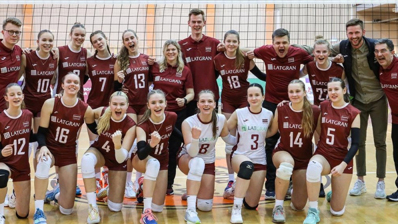 U17 EČ atlases izšķirošajā cīņā Latvijas volejbolistes zaudē slovēnietēm