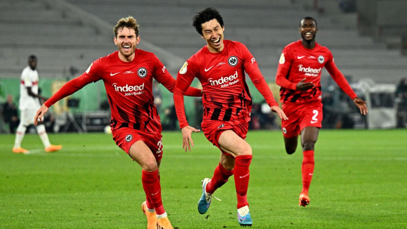 "Eintracht" vārtu birums otrajā puslaikā un devītais Vācijas kausa izcīņas fināls