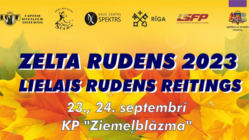 Pasaules ceturtdaļfināla pāri uzvar pieaugušajiem reitingā sporta dejās "Zelta rudens"