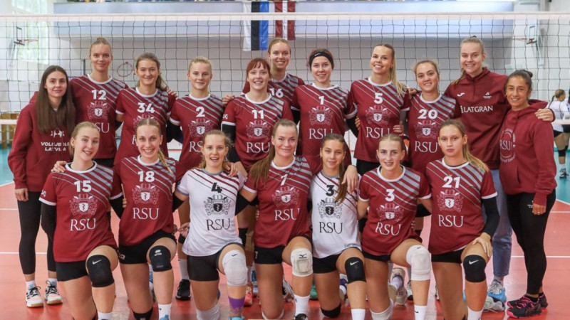 RSU/MSĢ volejbolistes Baltijas līgas spēlē apspēlē lietuvietes