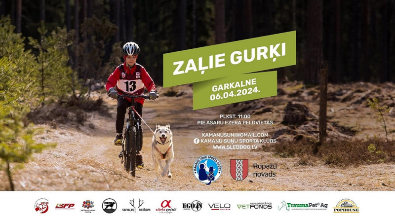 Liela interese un titulēti dalībnieki sezonas atklāšanas sacensībās kamanu suņu sportā