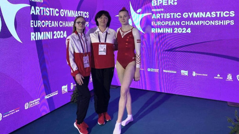 Latvijas vingrotājām Eiropas junioru čempionātā vietas astotajā desmitā