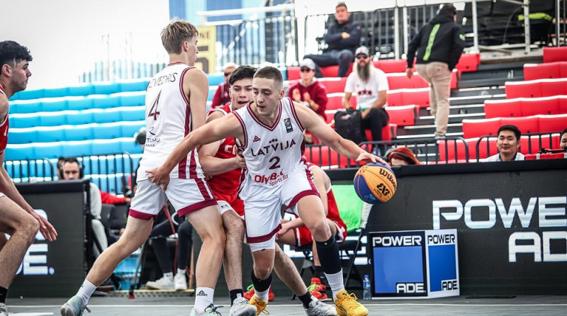 Latvijas 3x3 basketbolisti U23 Nāciju līgā saglabā līderpozīciju