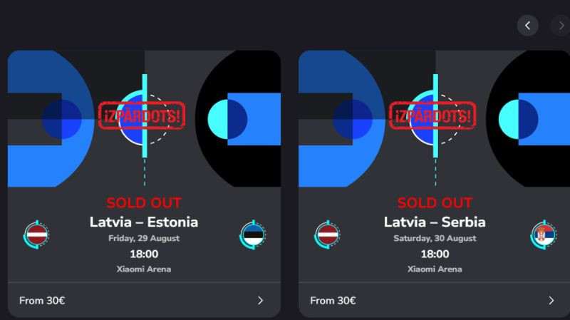 "EuroBasket2025": trīs Latvijas spēles ātri izpārdotas, ilgas virtuālās rindas