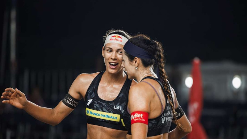 Samoilova/Graudiņa nospiež Meksikas elites čempiones, tiekot 1/4 finālā