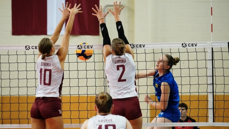 Latvijas volejbolistes zaudē Ukrainai un neiekļūst U22 EČ finālturnīrā