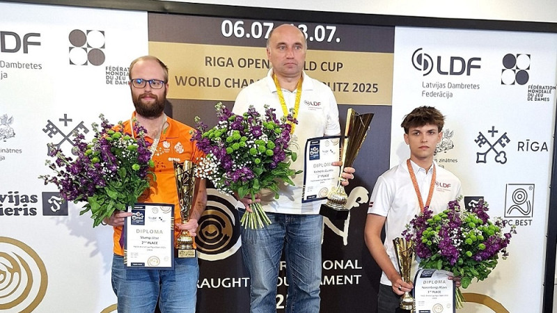 Valnerim uzvara arī Pasaules kausa posmā 100 lauciņu dambretē un "Riga open 2025"