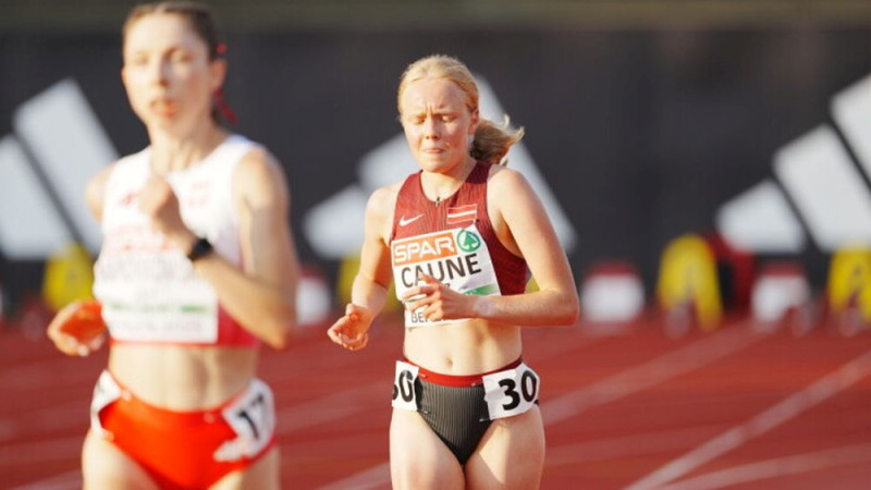 Caunei U23 Eiropas čempionāta 5000 metru skrējienā vieta labāko desmitā