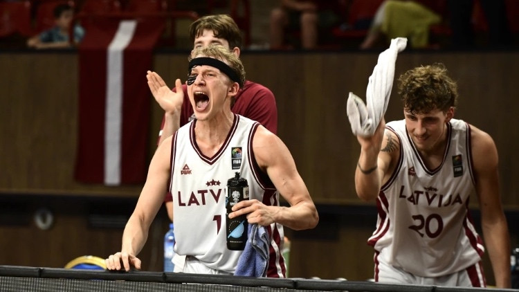 Latvijas U20 basketbolistiem duelis pret horvātiem par pirmo vietu