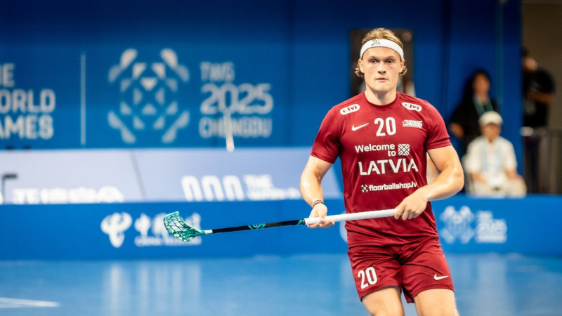 Latvijas florbola izlasei Ķīnā atkalsatikšanās ar filipīniešiem