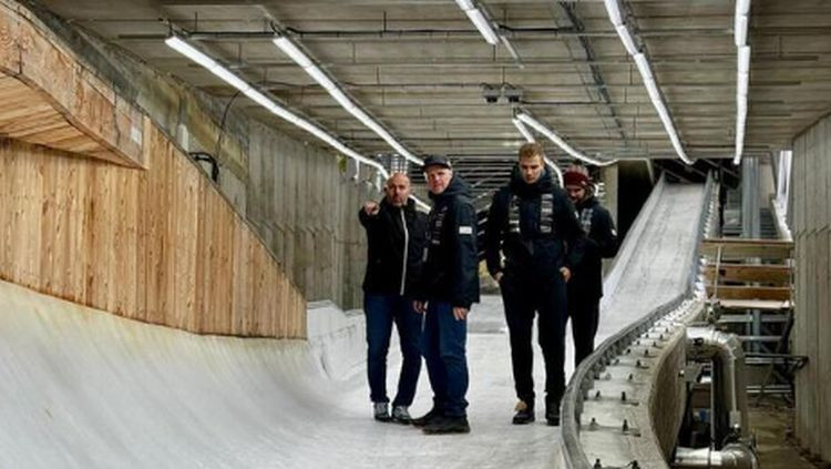 Latvijas kamaniņu izlase ieradusies uz treniņnometni Kortīnas olimpiskajā trasē